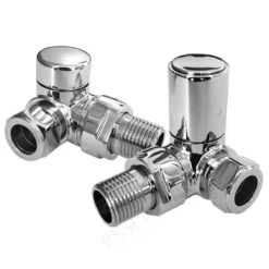 Essential 15mm Corner Angled Valve Pair Chrome - 148991