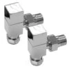 Essential 15mm Square Angled Valve Pair Chrome - 148992 -Dimplexs Zone 148992