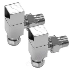 Essential 15mm Square Angled Valve Pair Chrome - 148992