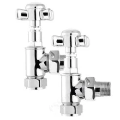 Essential 15mm Square Straight Valve Pair Chrome - 148994