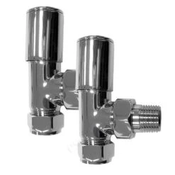 Essential 15mm Deluxe Angled Valve Pair Chrome - 148997