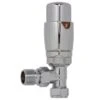 Essential 15mm Thermostatic Angled Radiator Valve Pair Chrome - 148999 -Dimplexs Zone 148999
