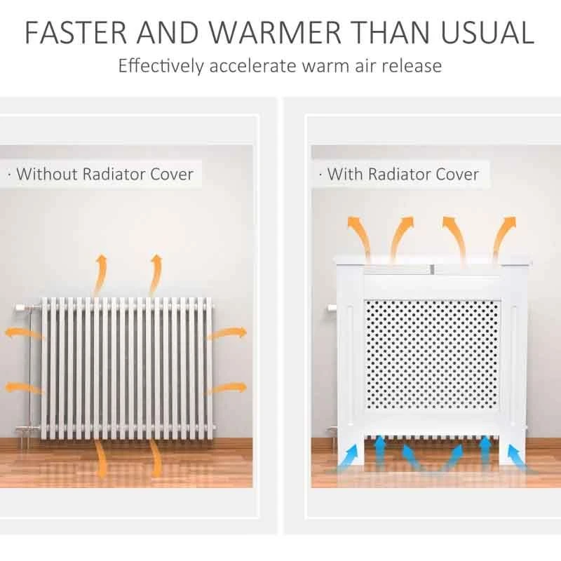 HOMCOM Diamond Design Radiator Cover - White - 820-061 11 HOMCOM Diamond Design Radiator Cover - White - 820-061 - Image 9