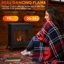 HOMCOM Bioethanol Stove Fire Heater - Black - 820-361V00BK -Dimplexs Zone 2mn6eb189906d21ac.jpg