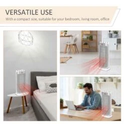 HOMCOM Oscillating Electric Heater - White - 820-256 -Dimplexs Zone 2s62d917dc530126d.jpg