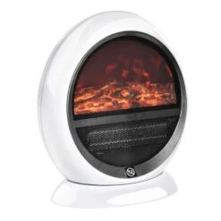 HOMCOM Rotating Electric Fireplace Heater - White - 820-221V70WT -Dimplexs Zone 2ur58317dc49d94b6.jpg