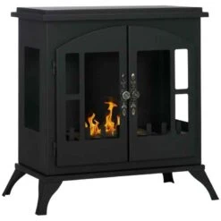HOMCOM Bioethanol Stove Fire Heater - Black - 820-361V00BK -Dimplexs Zone 2xif4f1894f9fba4a.jpg