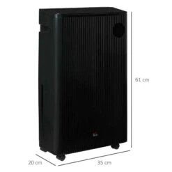 HOMCOM 16L Portable Dehumidifier With Air Purifier Filter - Black - 821-024V70BK -Dimplexs Zone 593b9c18a695d2469.jpg