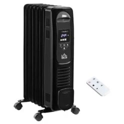 HOMCOM Digital Oil Filled Electric Radiator - 7 Fin - Black - 820-265V70BK -Dimplexs Zone 5hu4c117dc60bce87.jpg