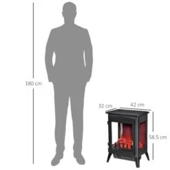 HOMCOM Electric Stove Fire - Black - 820-216 -Dimplexs Zone 5io60017dc22f074b.jpg