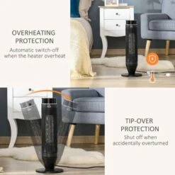 HOMCOM Oscillating Electric Tower Heater - Black - 820-251V70 -Dimplexs Zone 8qe56a17dc28aa1bc.jpg