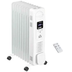 HOMCOM Digital Oil Filled Electric Radiator - 9 Fin - White - 820-267WT -Dimplexs Zone 9bya1517dc1e5c9fd.jpg