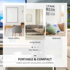 HOMCOM Oscillating Electric Tower Heater - White - 820-253 -Dimplexs Zone abz08017dc566fdc0.jpg