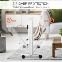 HOMCOM Portable Electric Convector Radiator - White - 820-270WT -Dimplexs Zone ana01117dc241553f.jpg