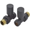 Essential Anthracite Straight Radiator Valves - ANTHRVSTR -Dimplexs Zone anthrvstr