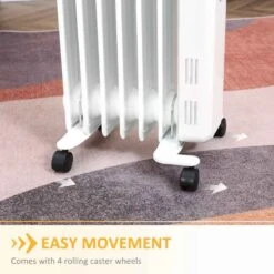 HOMCOM Oil Filled Electric Radiator - 7 Fin - White - 820-260V70 -Dimplexs Zone azj64017dc60bccd1.jpg