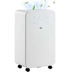 HOMCOM 10L Portable Dehumidifier With Air Purifier Filter - White - 821-027V70WT -Dimplexs Zone b9c76718a6e8373ab.jpg