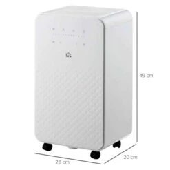HOMCOM 12L Portable Dehumidifier With Air Purifier Filter - White - 821-027V71WT -Dimplexs Zone bdf6d618a831ce8fc.jpg