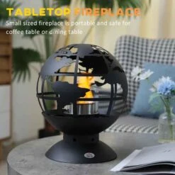 HOMCOM Tabletop Bioethanol Fire - Globe Design - Black - 820-307V00BK 14 HOMCOM Tabletop Bioethanol Fire - Globe Design - Black - 820-307V00BK -Dimplexs Zone bm088c182fbe6d07d.jpg