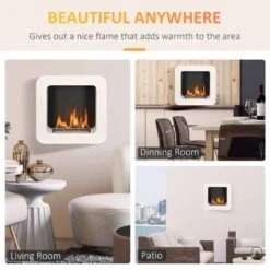 HOMCOM Wall Mounted Bioethanol Stove Fire - White - 820-326V00WT -Dimplexs Zone bv412118b00b69bab.jpg