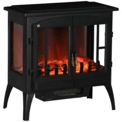 HOMCOM 3-Sided Electric Fireplace Heater - Black - 820-292V70BK -Dimplexs Zone c5c98a182e226ff99.jpg