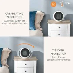 HOMCOM Small Space Electric Heater - White - 820-279V70 -Dimplexs Zone c9k2b017dc30ac590.jpg