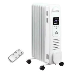HOMCOM Digital Oil Filled Electric Radiator - 7 Fin - White - 820-265V70WT -Dimplexs Zone cg4dd617dc3c1dd8c.jpg