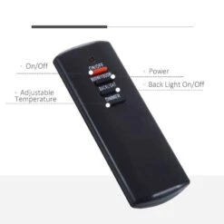 HOMCOM Electric Wall Mounted Fire - Curved Glass - 7 Colour LED - Black - 02-0358 -Dimplexs Zone clda09180cb989499.jpg