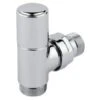 Ultraheat Cylinder Manual Angle Valve With 15mm Tube Connectors - Chrome - CYL840C