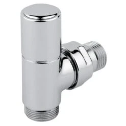 Ultraheat Cylinder Manual Angle Valve With 15mm Tube Connectors - Chrome - CYL840C