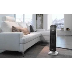 De'Longhi DeLonghi 2kW Tower Ceramic Fan Heater - White & Dark Grey - HFX65V20 7 De'Longhi DeLonghi 2kW Tower Ceramic Fan Heater - White & Dark Grey - HFX65V20 -Dimplexs Zone d e delonghi hfx65v20 2