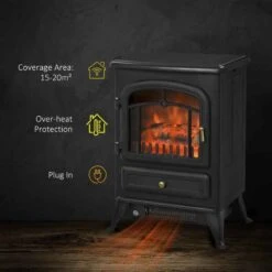 HOMCOM Freestanding Electric Stove Fire - Black - 820-038 21 HOMCOM Freestanding Electric Stove Fire - Black - 820-038 -Dimplexs Zone dhwa09186bb7410bb.jpg