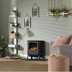 Dimplex Bari Freestanding Optiflame Electric Stove Fire - Black - BAR20