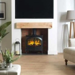 Dimplex Leckford Freestanding Optiflame Electric Stove Fire - Black - LEC20