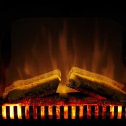 Dimplex Lucia Freestanding Optiflame Electric Stove Fire - Black - LUC20 -Dimplexs Zone dimplex luc20 close up