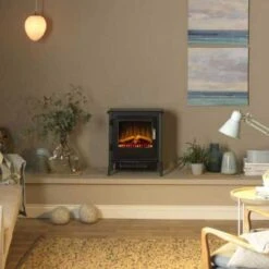 Dimplex Lucia Freestanding Optiflame Electric Stove Fire - Black - LUC20