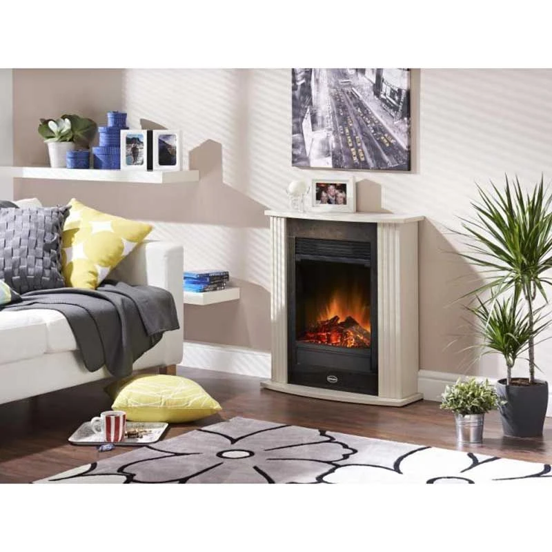 Dimplex Mini Mozart Optiflame Freestanding Electric Fire Suite - Cream - MMZ15E 3 Dimplex Mini Mozart Optiflame Freestanding Electric Fire Suite - Cream - MMZ15E