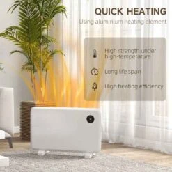 HOMCOM Electric Space Heater - 1200W - White - 820-352V70WT -Dimplexs Zone dotcdd18a3c4d737b.jpg