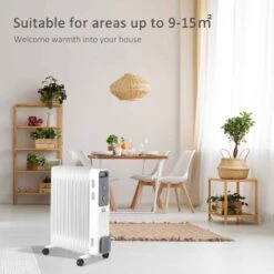 HOMCOM Oil Filled Electric Radiator - 11 Fin - White - 820-272 -Dimplexs Zone dpj8c517dc1f818d7.jpg