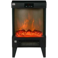 HOMCOM Electric Stove Fire Heater - Black - 820-341V70BK -Dimplexs Zone ecpdaa1838c18d861.jpg