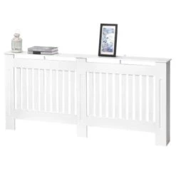 HOMCOM Slatted Radiator Cover - Large - White - 820-031 -Dimplexs Zone ejs36717dc31d14fd.jpg