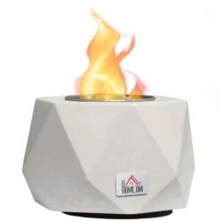 HOMCOM Tabletop Bioethanol Fire - Angular - Grey - 820-331V00GY -Dimplexs Zone eo098a182d7da457c.jpg
