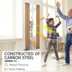 HOMCOM Vertical Water Filled Radiator With Mirror - Grey - 820-310V00GY -Dimplexs Zone erm88c182d2b3ec91.jpg