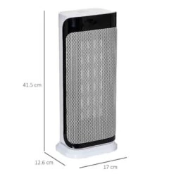 HOMCOM Oscillating Electric Tower Heater - White - 820-253 -Dimplexs Zone ethe3917dc566fdc0.jpg