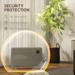 HOMCOM Electric Convector Heater - 1200W - Grey - 820-352V70GY -Dimplexs Zone ext525189d027c8a8.jpg