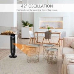 HOMCOM Oscillating Electric Tower Heater - Black - 820-251V70 -Dimplexs Zone ey325117dc28aa1bc.jpg