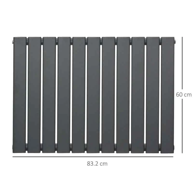 HOMCOM Horizontal Water Filled Single Panel Radiator - 830mm - Grey - 820-314V00GY 7 HOMCOM Horizontal Water Filled Single Panel Radiator - 830mm - Grey - 820-314V00GY - Image 5