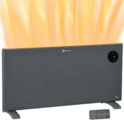 HOMCOM Electric Space Heater - 2000W - Grey - 820-352V71GY -Dimplexs Zone fcf9c418a3c4d733b.jpg