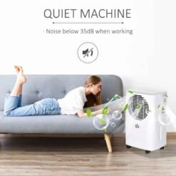 HOMCOM 10L Portable Dehumidifier With 24h Timer - White - 821-011 -Dimplexs Zone fkafb217dc48b4edb.jpg