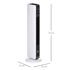 HOMCOM Oscillating Tower Heater With Remote Control - White - 820-249V70 -Dimplexs Zone fkva12186bb741402.jpg